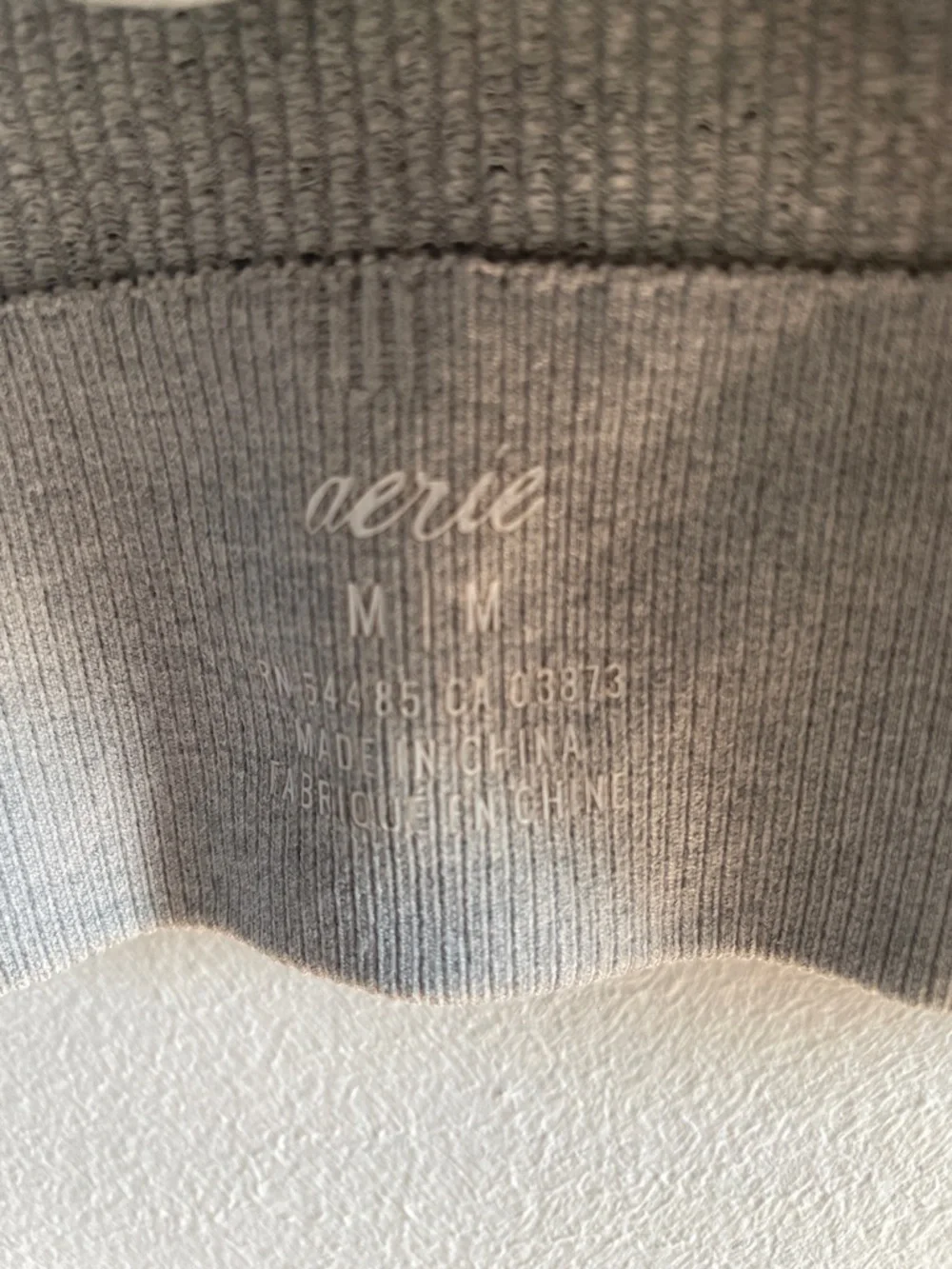 aerie Ribbed Cropped Tank - Gray - Picture 2 of 4